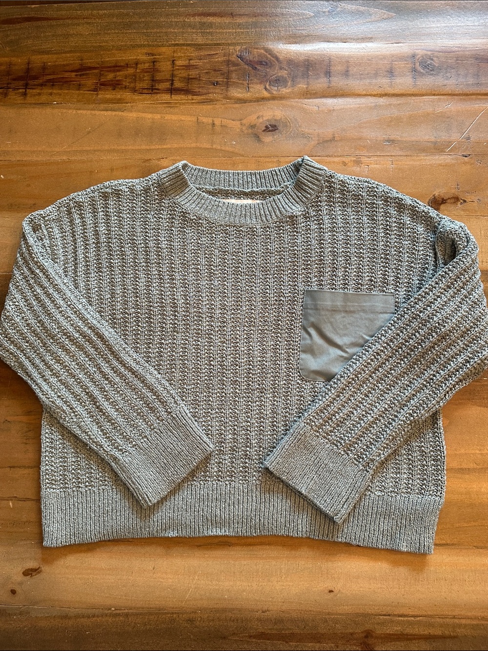 LOFT Knit Crewneck Sweater - Green